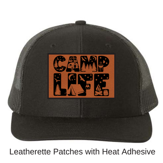 Camp Life Leatherette Patch with Heat Adhesive