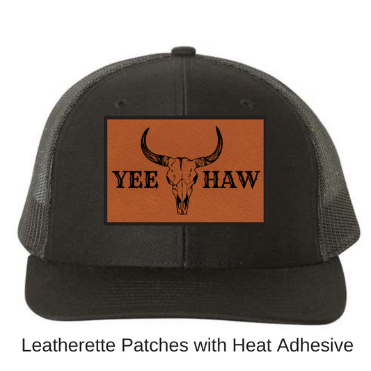 Yee Haw Leatherette Patch with Heat Adhesive
