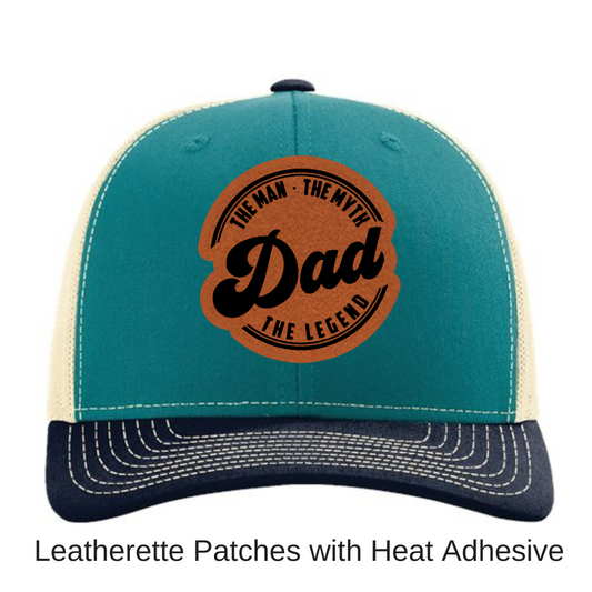 The Myth Dad Leatherette Patch with Heat Adhesive