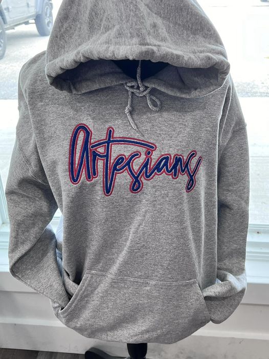 Custom Text and Outline Embroidery Hoodie